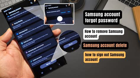 How to reset Samsung account password .